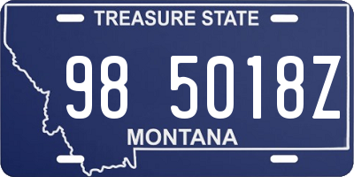 MT license plate 985018Z