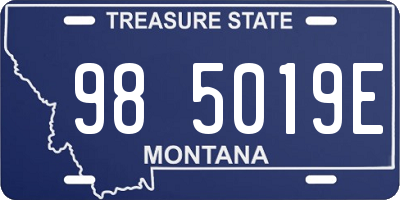 MT license plate 985019E