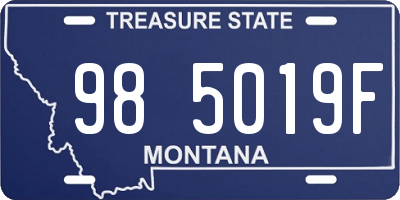 MT license plate 985019F