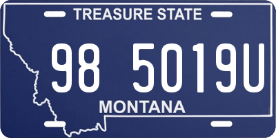 MT license plate 985019U