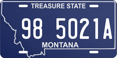 MT license plate 985021A