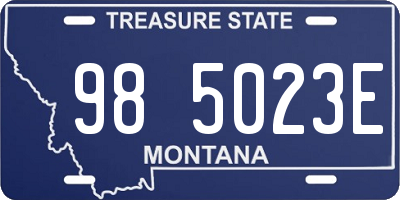 MT license plate 985023E