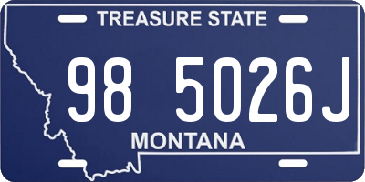 MT license plate 985026J