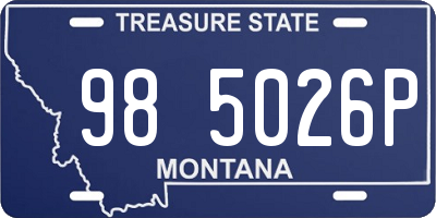 MT license plate 985026P