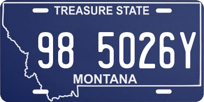 MT license plate 985026Y