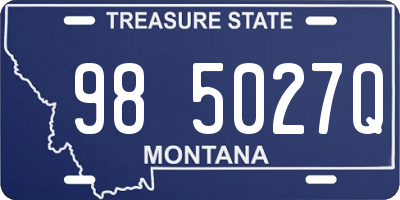 MT license plate 985027Q