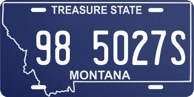 MT license plate 985027S