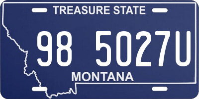 MT license plate 985027U