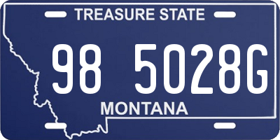 MT license plate 985028G