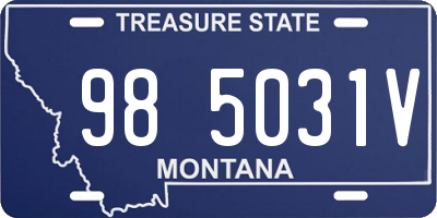 MT license plate 985031V