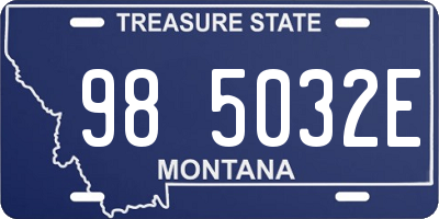 MT license plate 985032E