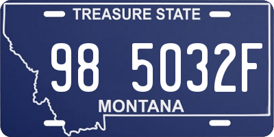 MT license plate 985032F