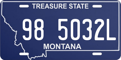 MT license plate 985032L