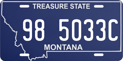 MT license plate 985033C