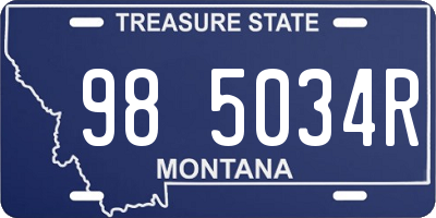 MT license plate 985034R