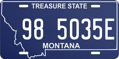 MT license plate 985035E