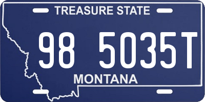 MT license plate 985035T