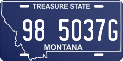 MT license plate 985037G