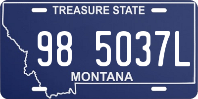 MT license plate 985037L