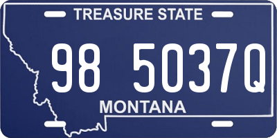 MT license plate 985037Q