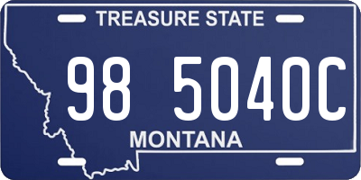 MT license plate 985040C