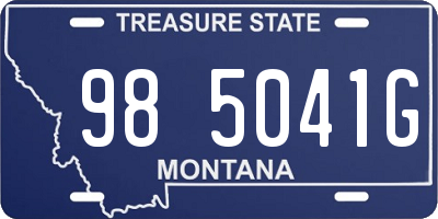 MT license plate 985041G