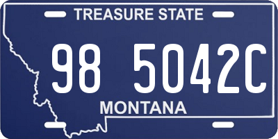 MT license plate 985042C