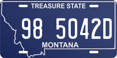 MT license plate 985042D