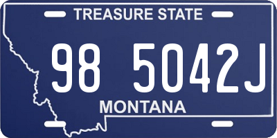 MT license plate 985042J