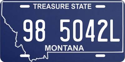 MT license plate 985042L