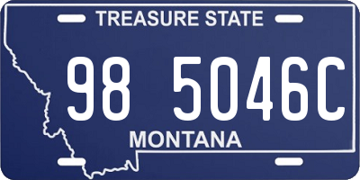 MT license plate 985046C