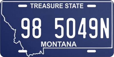 MT license plate 985049N