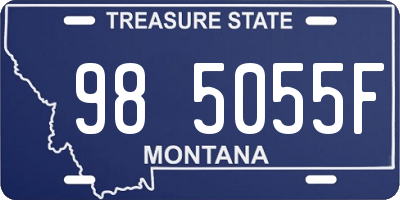 MT license plate 985055F