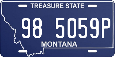 MT license plate 985059P