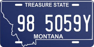 MT license plate 985059Y