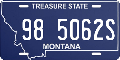 MT license plate 985062S