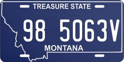 MT license plate 985063V