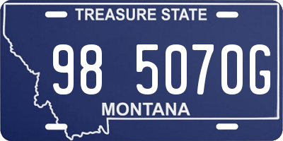 MT license plate 985070G