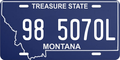 MT license plate 985070L