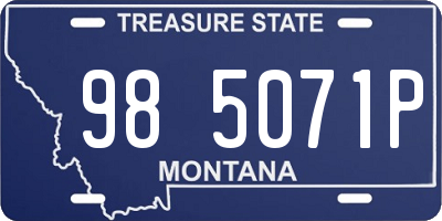 MT license plate 985071P