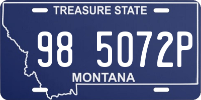 MT license plate 985072P