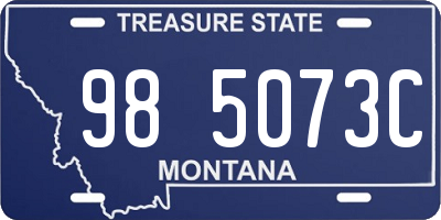 MT license plate 985073C