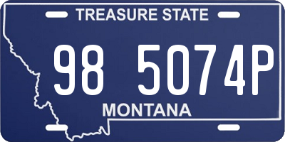 MT license plate 985074P