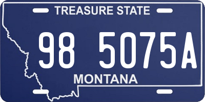 MT license plate 985075A