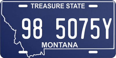 MT license plate 985075Y