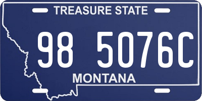 MT license plate 985076C