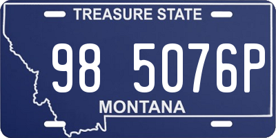 MT license plate 985076P