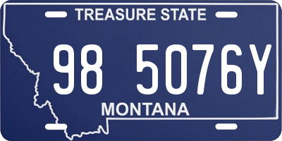 MT license plate 985076Y
