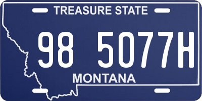 MT license plate 985077H