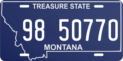 MT license plate 985077O